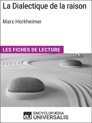 cover image of La Dialectique de la raison de Marx Horkheimer